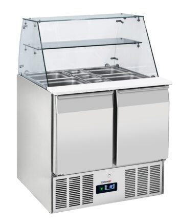Saladette Med Glasdisplay   Låger Gn
