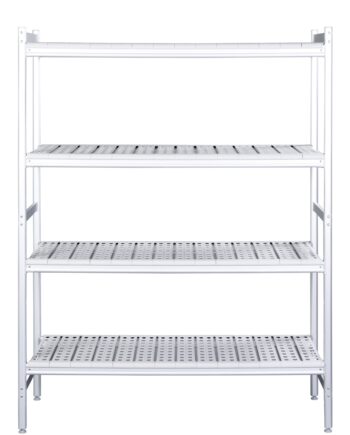 Saro Aluminiumshylde Med Plastgitre 373x974mm Kun Hylde