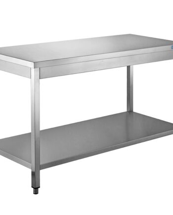 Saro Bord   Rustfrit Stål  Med Underhylde 600 Mm Dybde  1000 Mm