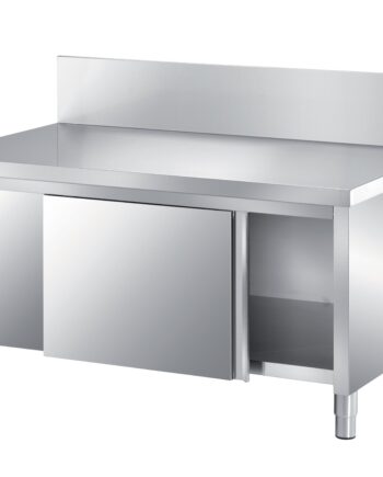 Saro Maskinskab Med Bagkant Og Skydelåger 1800x700x750 Aisi 304