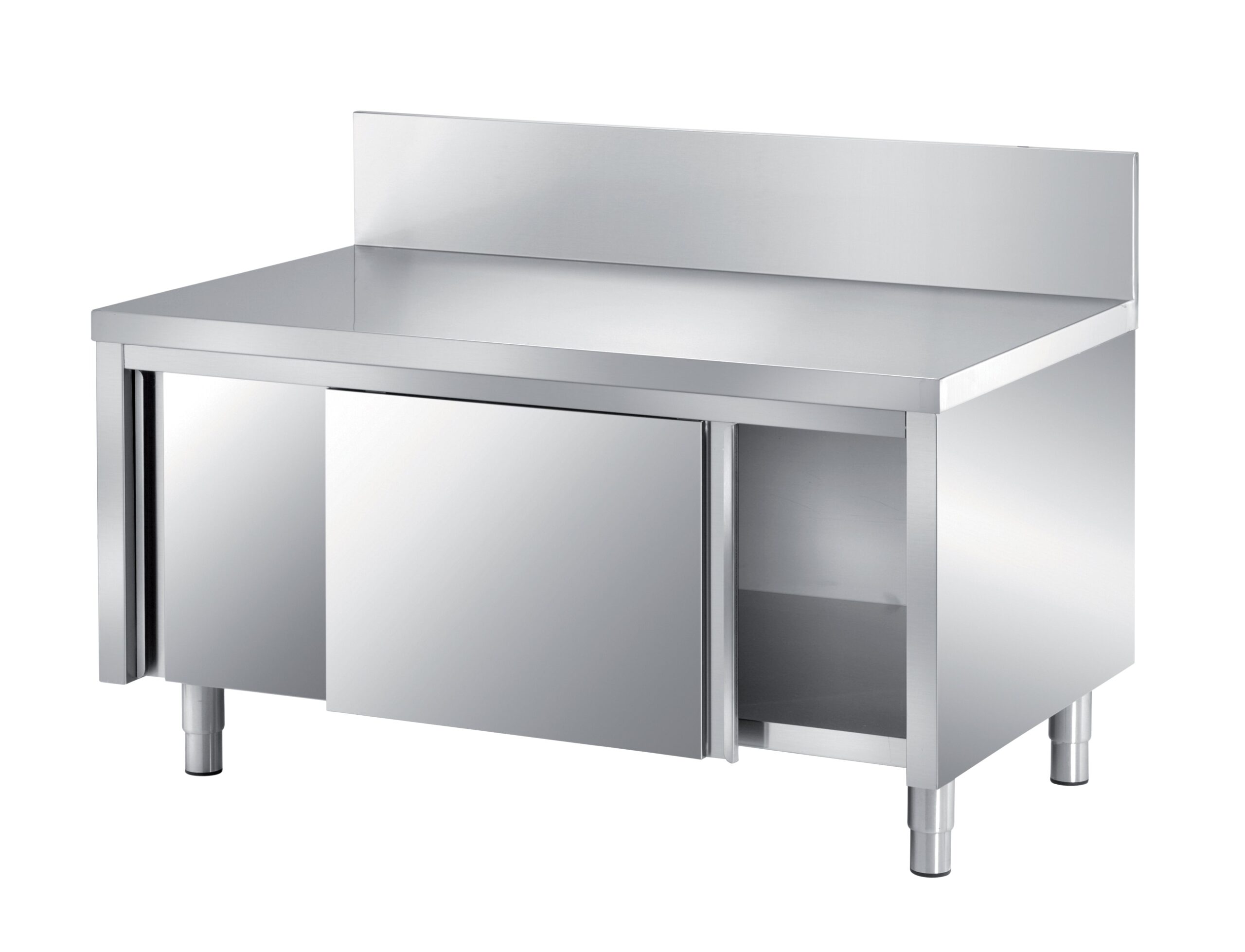 Saro Maskinskab Med Bagkant Og Skydelåger 1500x700x750 Aisi 304