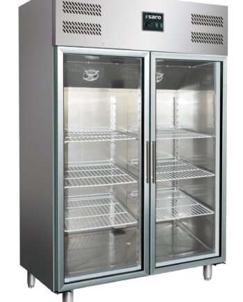 Saro Professionelt Køleskab Med Glaslåger     Gn  Model Gn 1200 Tng 1173 Liter