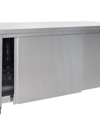 Saro Rustfrit Stålskab  Skydedør 700 Mm Dybde  1800 Mm