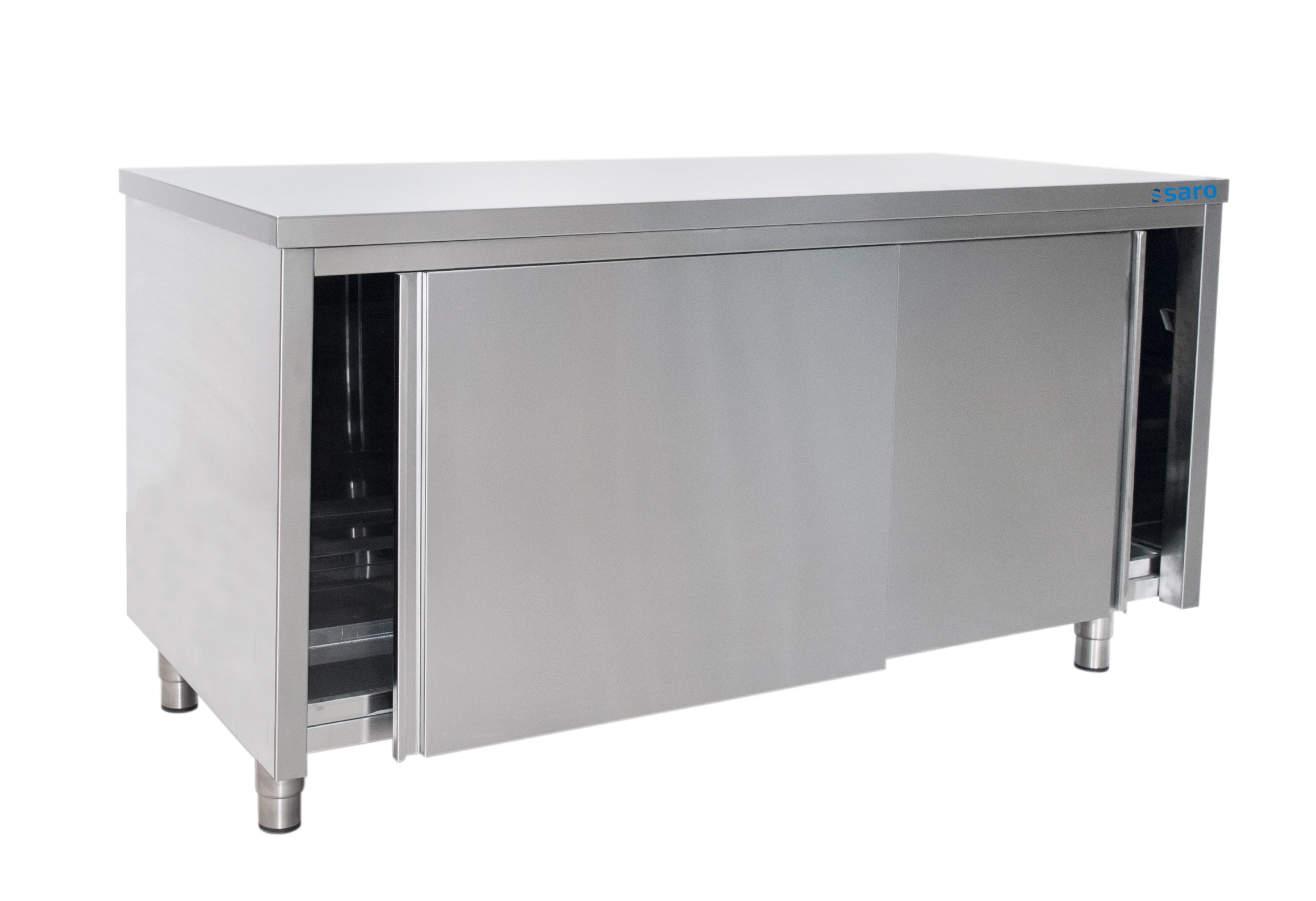 Saro Rustfrit Stålskab Skydedør 600 Mm Dybde 1000 Mm