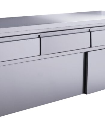 Saro Skydedørsskab   Skuffer 2000x700mm