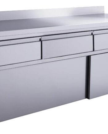 Saro Skydedørsskab   Skuffer 1800x700mm Med Bagkant