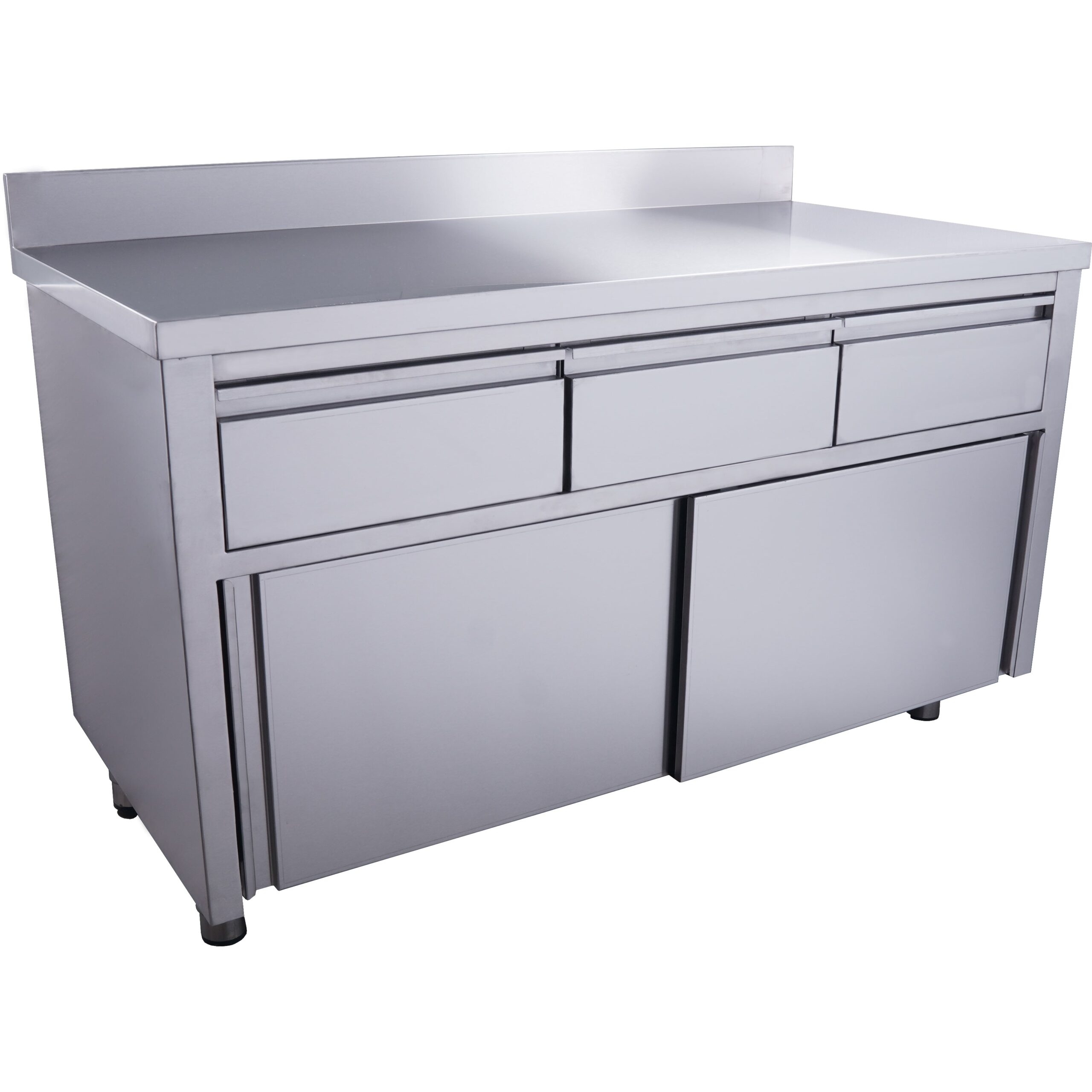 Saro Skydedørsskab Skuffer 1600x700mm Med Opstand