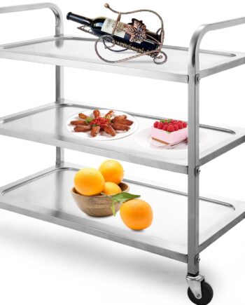 Serveringsvogn Trolley Rustfrit Stål Med   Hylder
