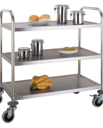 Serveringsvogn Trolley Rustfrit Stål Med   Hylder