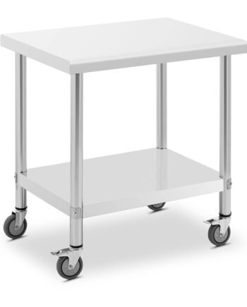 Stålbord Med Hjul 60   80 Cm