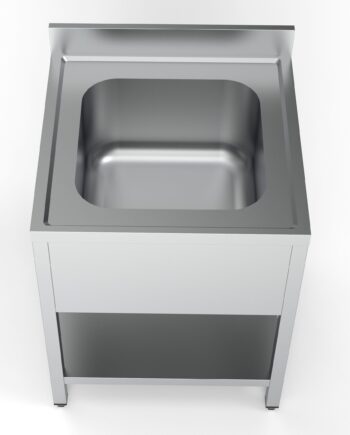 Stålbord Med Vask 70 Cm Dyb   70 Cm Dyb