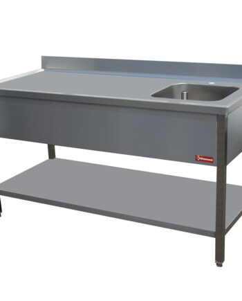 Stålbord   Vask Højre 400x400xh275