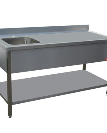 Stålbord   Vask Venstre 400x400xh275