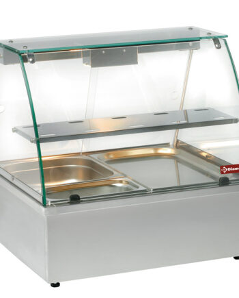 Varmt Vitrineskab  Bain-marie 2x Gn      Panorama
