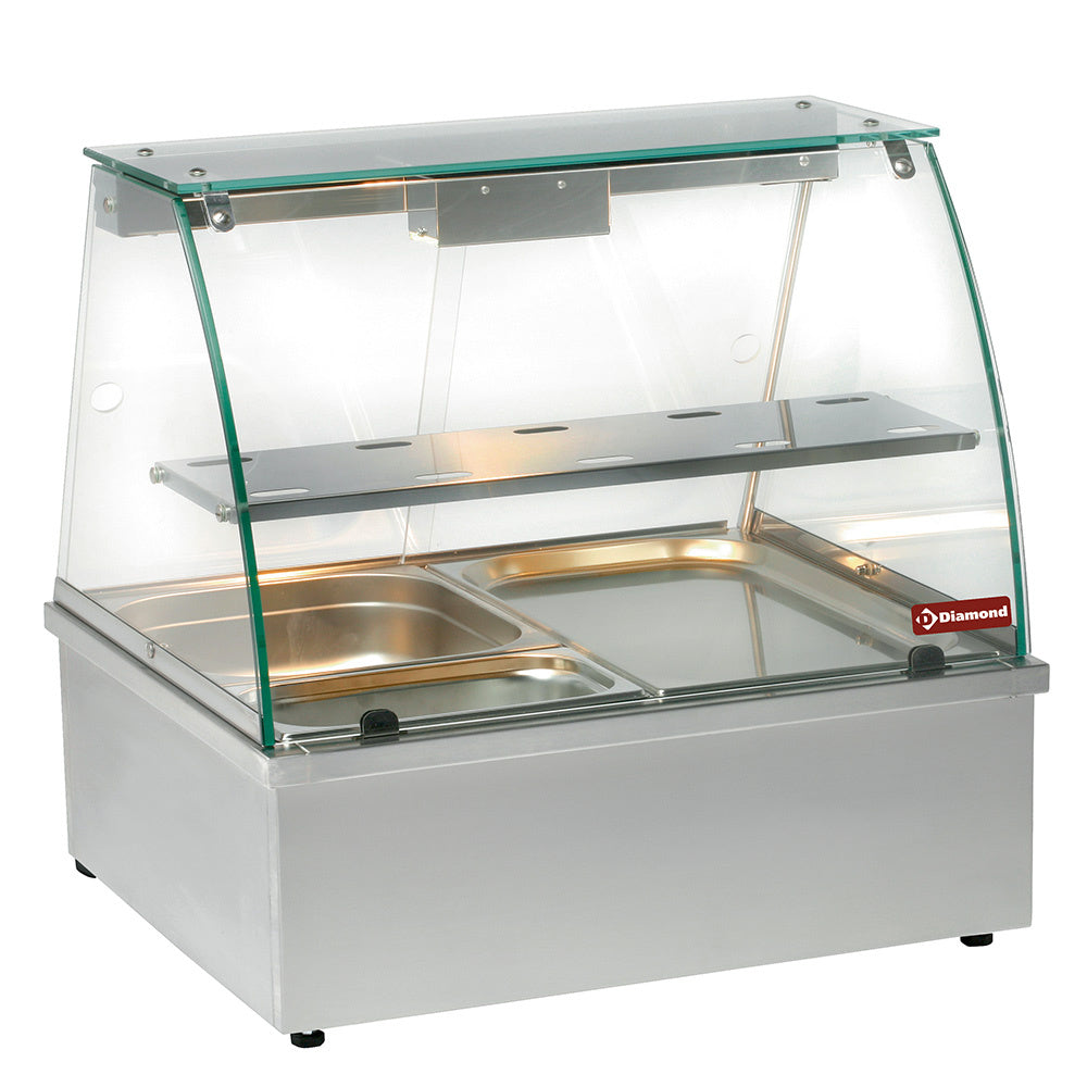 Varmt Vitrineskab Bain-marie 2x Gn Panorama