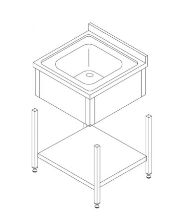 Vask Med Bagplade Og Hylde 80   70 Cm