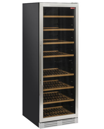 Vinkøleskab  Ventileret  Dør   Rustfrit Stål  470 Liter    Tâ  Sort