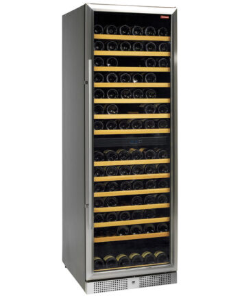 Vinkøleskab  Ventileret  375 Liter  Dør   Rustfrit Stål    Tâ  Sort