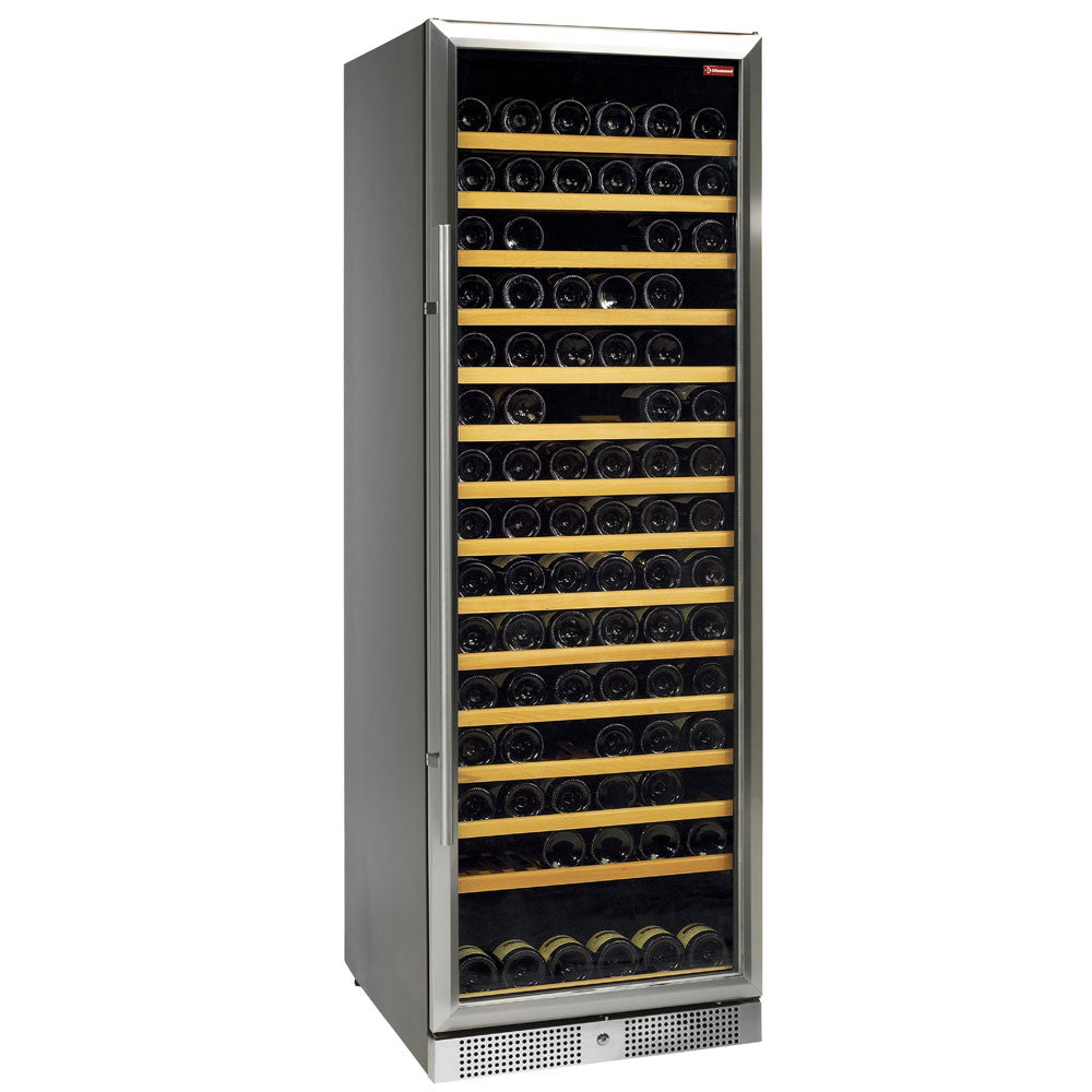 Vinkøleskab Ventileret Rustfri Stålvogn 375 Liter Sort