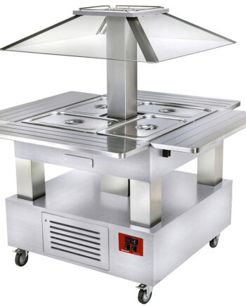 -vandbrød Varm Buffet 4x Gn1  -150  Hvidt Træ