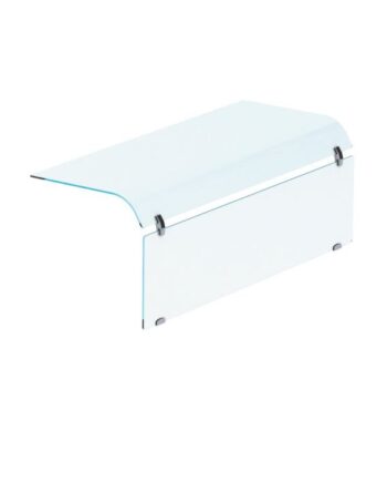 øvre Hylde Med Lukket Rundet Glas På Den Ene Side