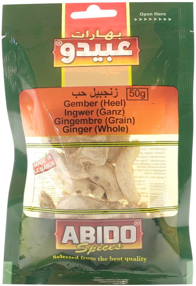 Abido Tørret Ingefær Hele 50