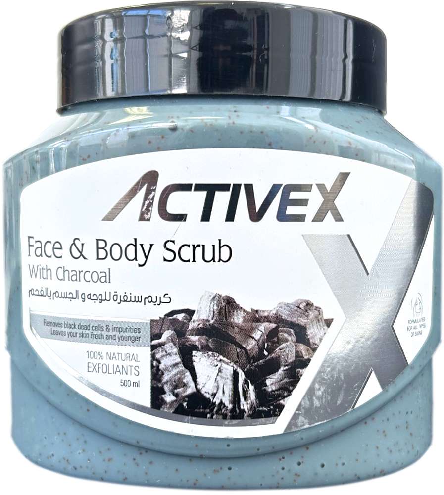 Activex Face Body Scrub Charcoal 500 Ml