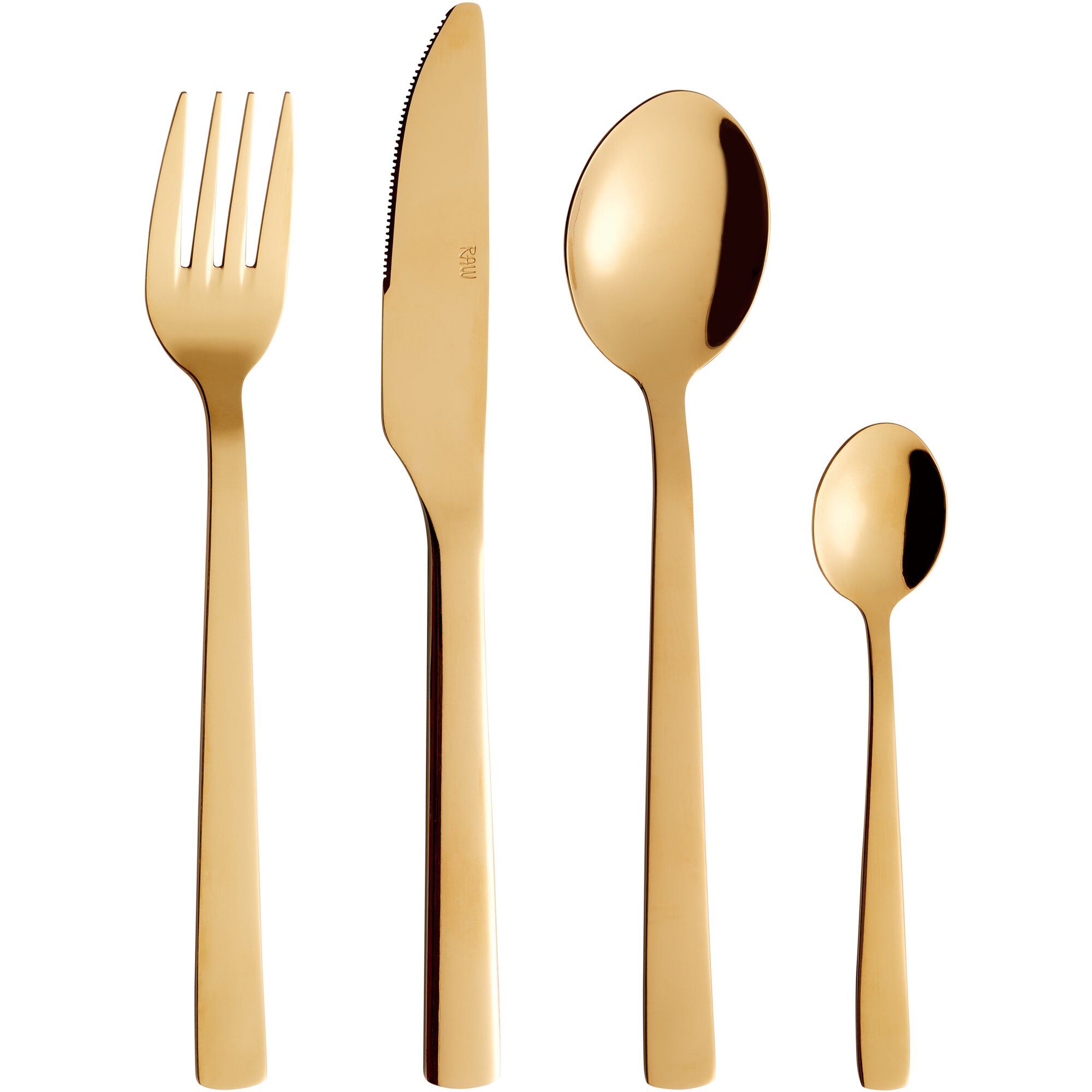 Aida Raw Bestiksæt  24 Dele  Guld