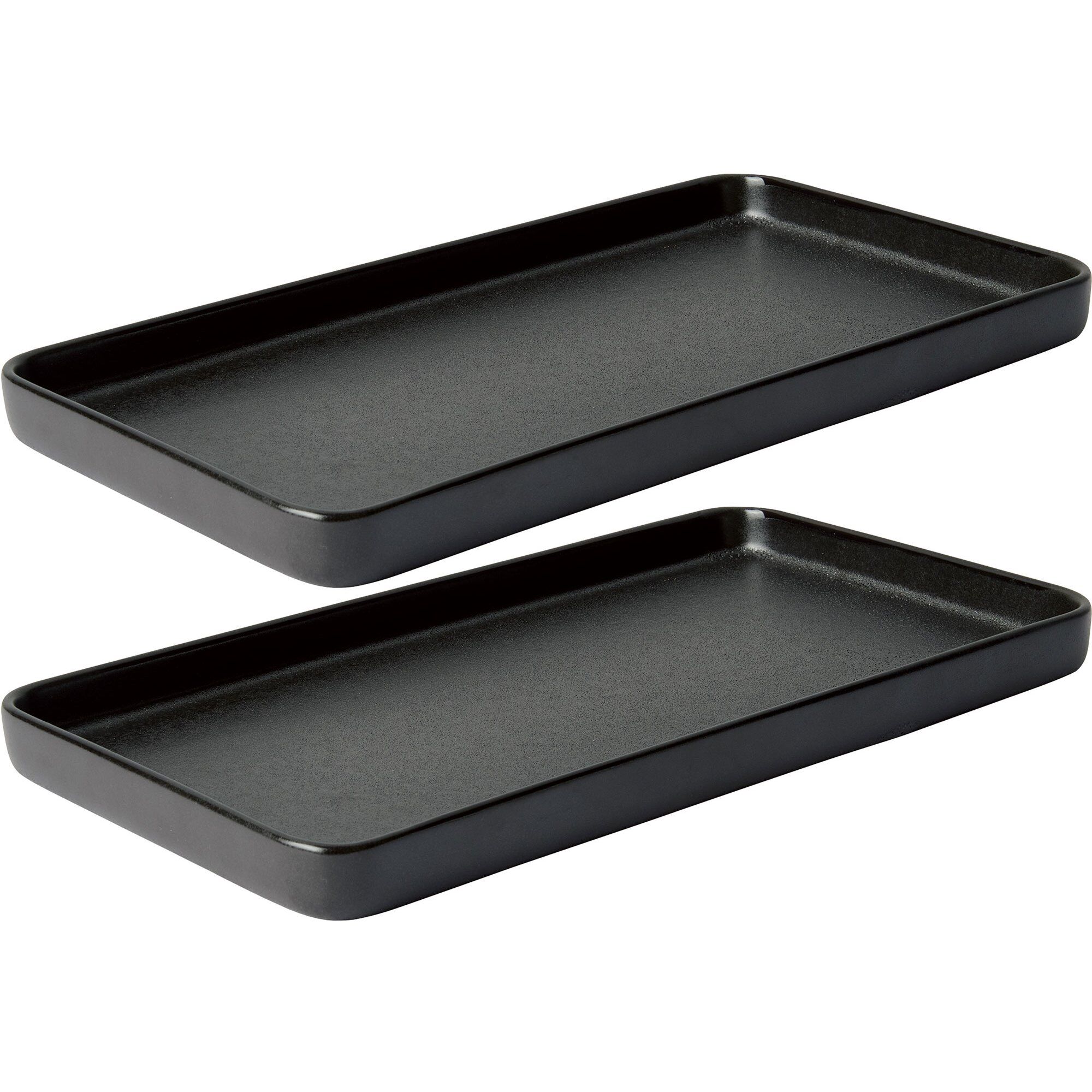 Aida Raw Rektangulær Tallerken    Stk  34 Cm  Titanium Black