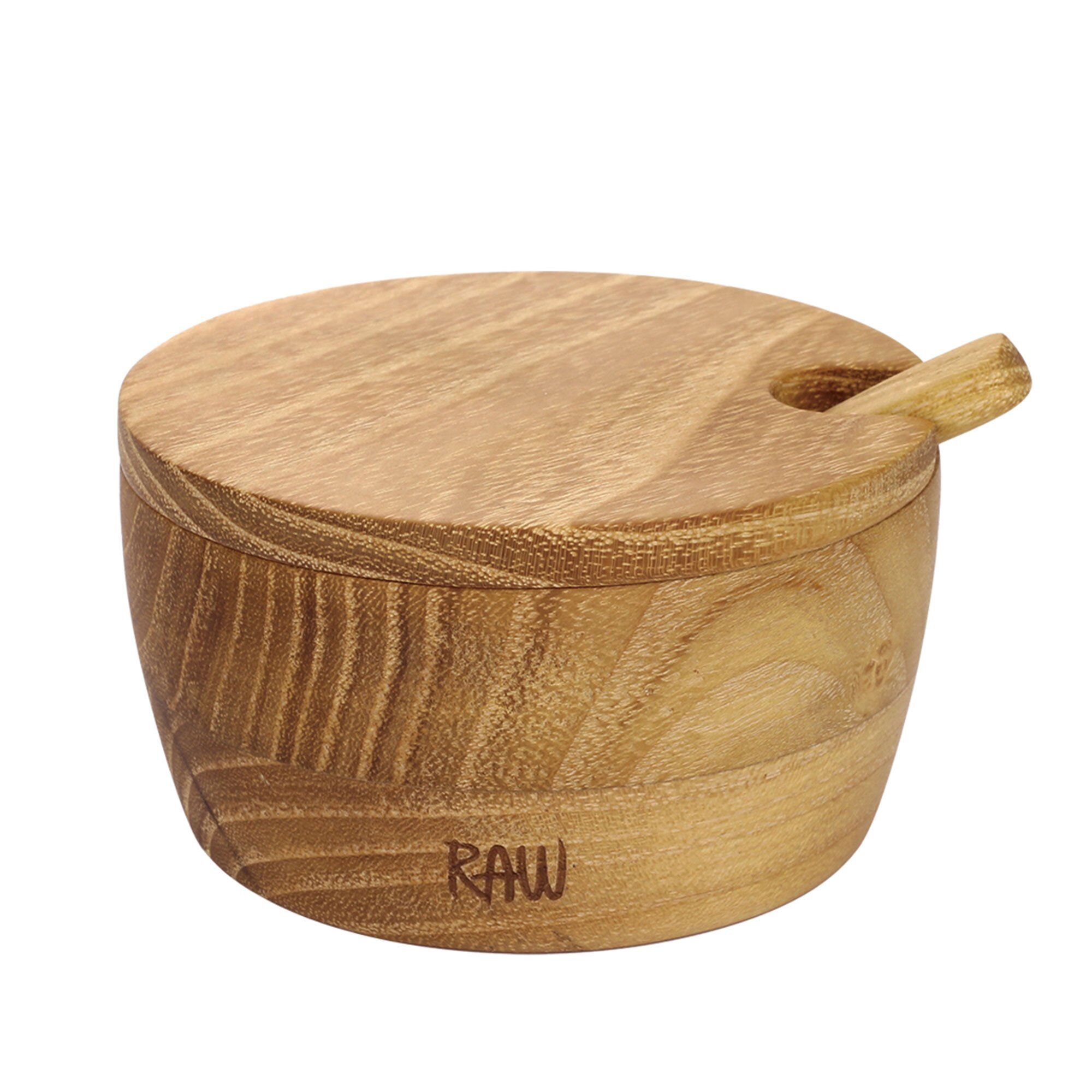 Aida Raw Saltkar Med Låg   Ske  Teak