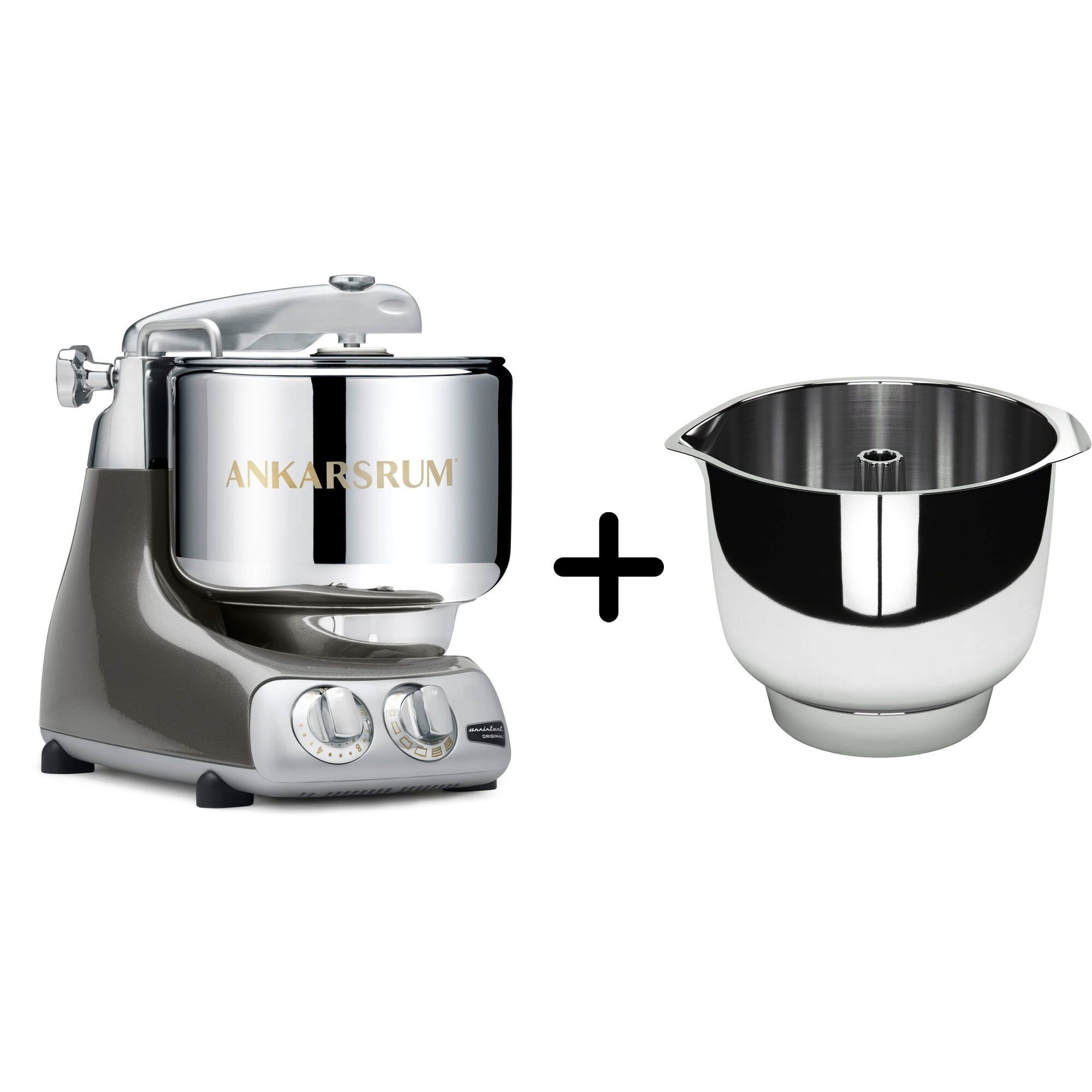 Ankarsrum Akm 6230 Køkkenmaskine   Assistent Original Piskeskål  Black Chrome