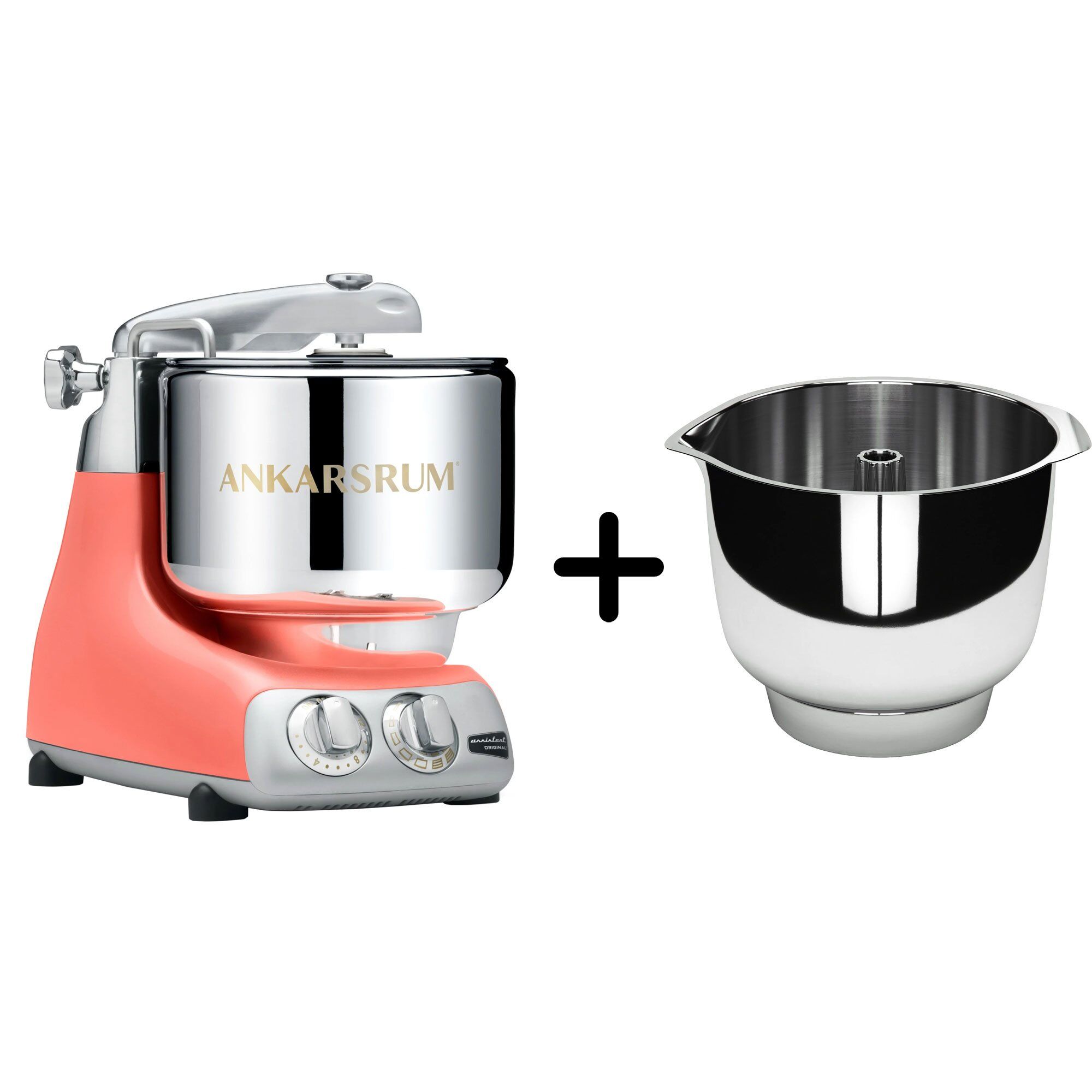 Ankarsrum Akm 6230 Køkkenmaskine   Assistent Original Piskeskål  Coral Crush