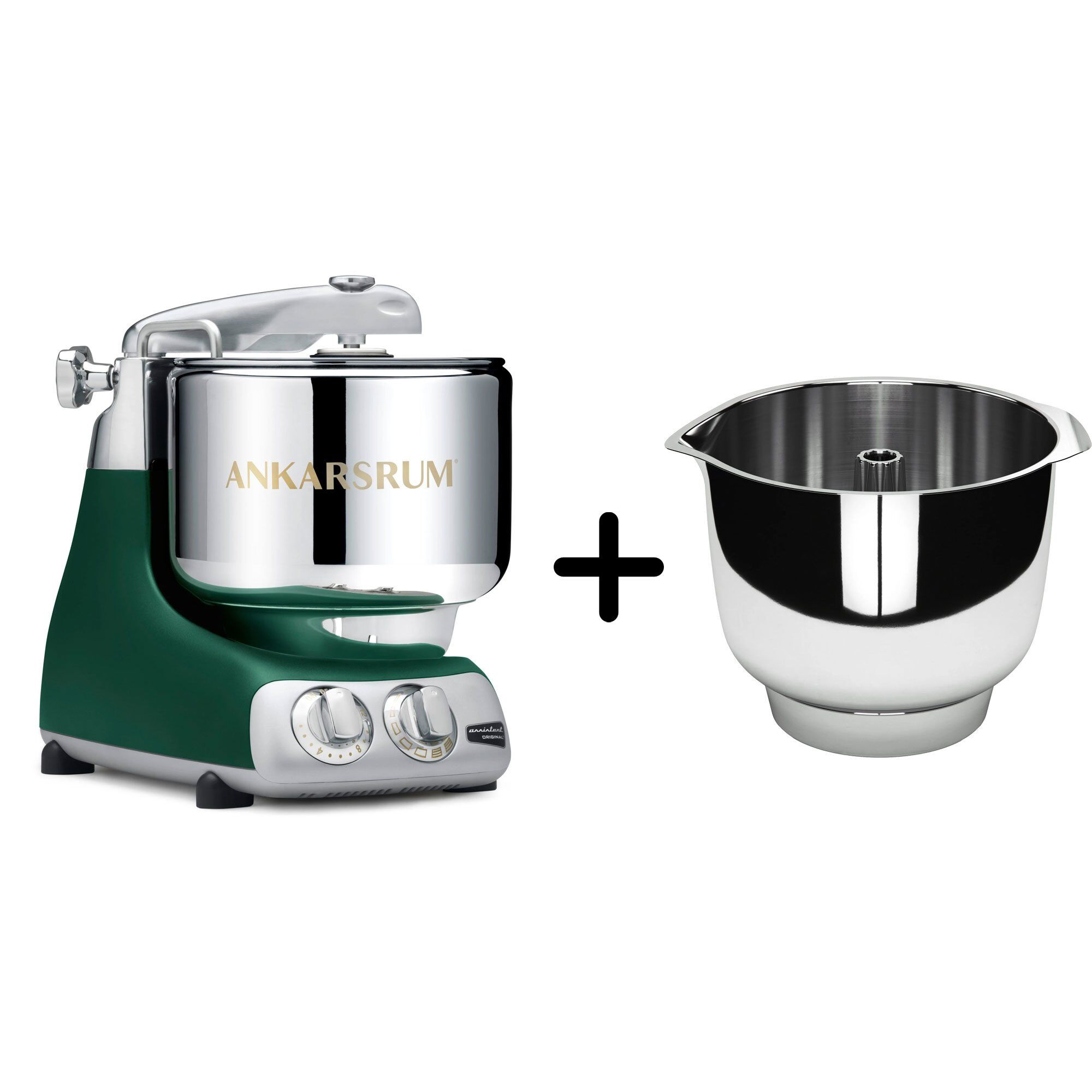 Ankarsrum Akm 6230 Køkkenmaskine   Assistent Original Piskeskål  Forest Green