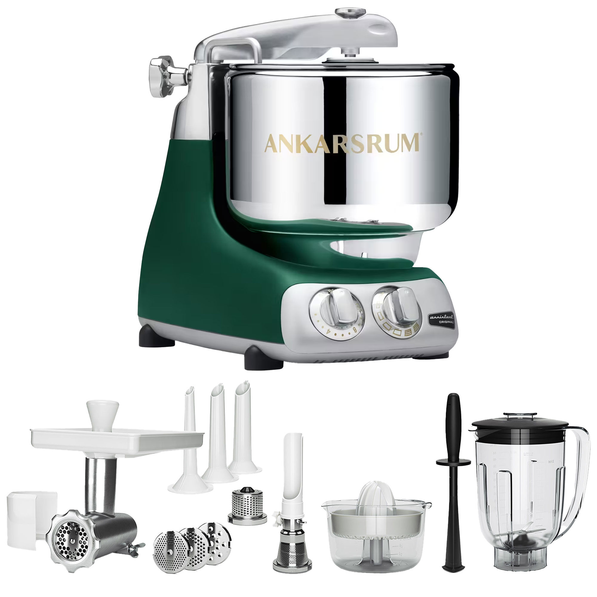 Ankarsrum Akm 6230 Køkkenmaskine   Deluxe Pakke  Forest Green