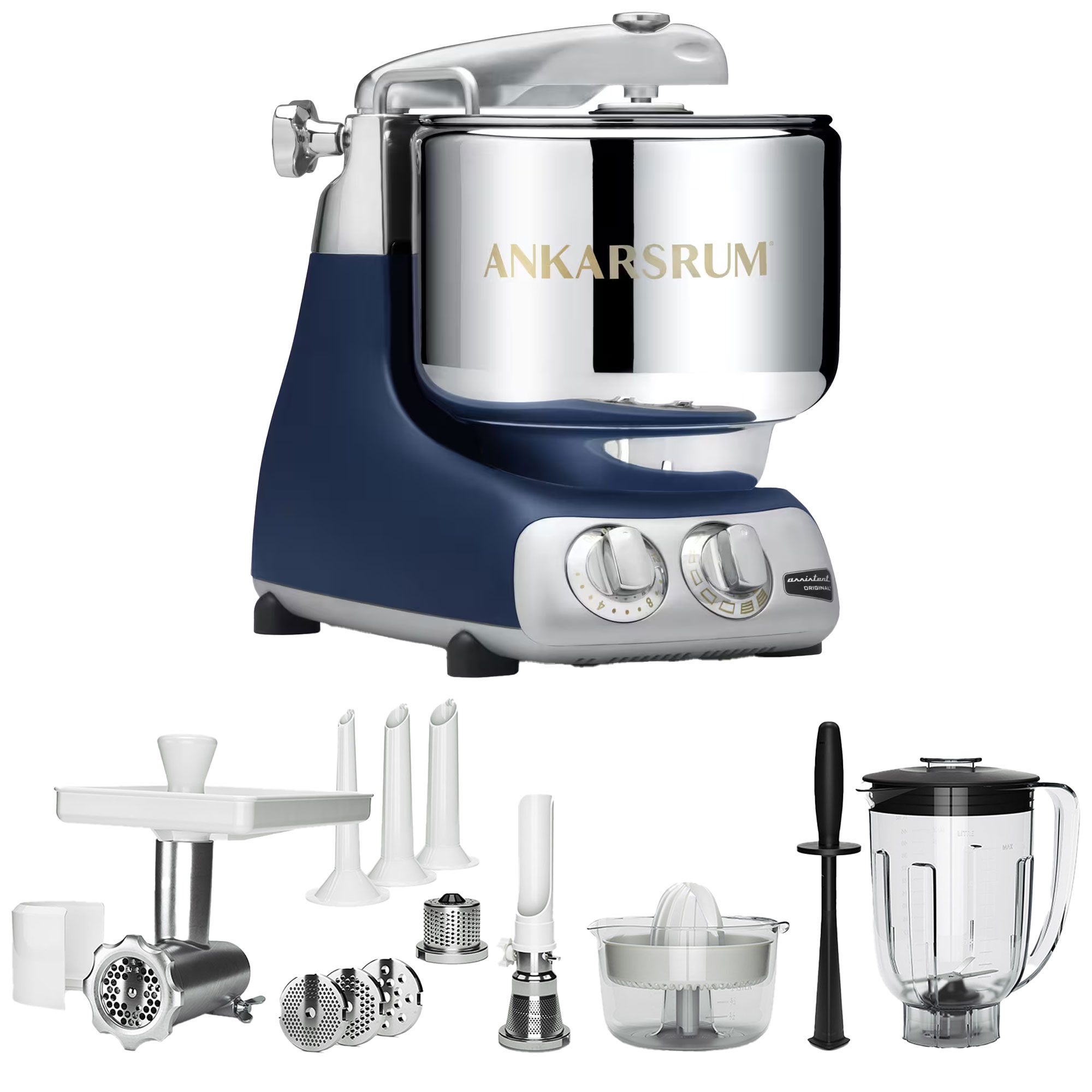 Ankarsrum Akm 6230 Køkkenmaskine   Deluxe Pakke  Royal Blue