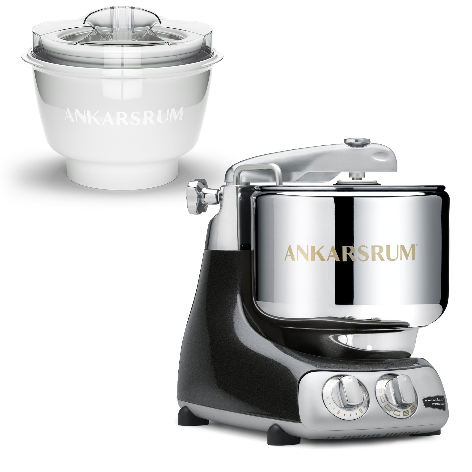 Ankarsrum Akm 6230 Røremaskine Med Ismaskine  Black Diamond