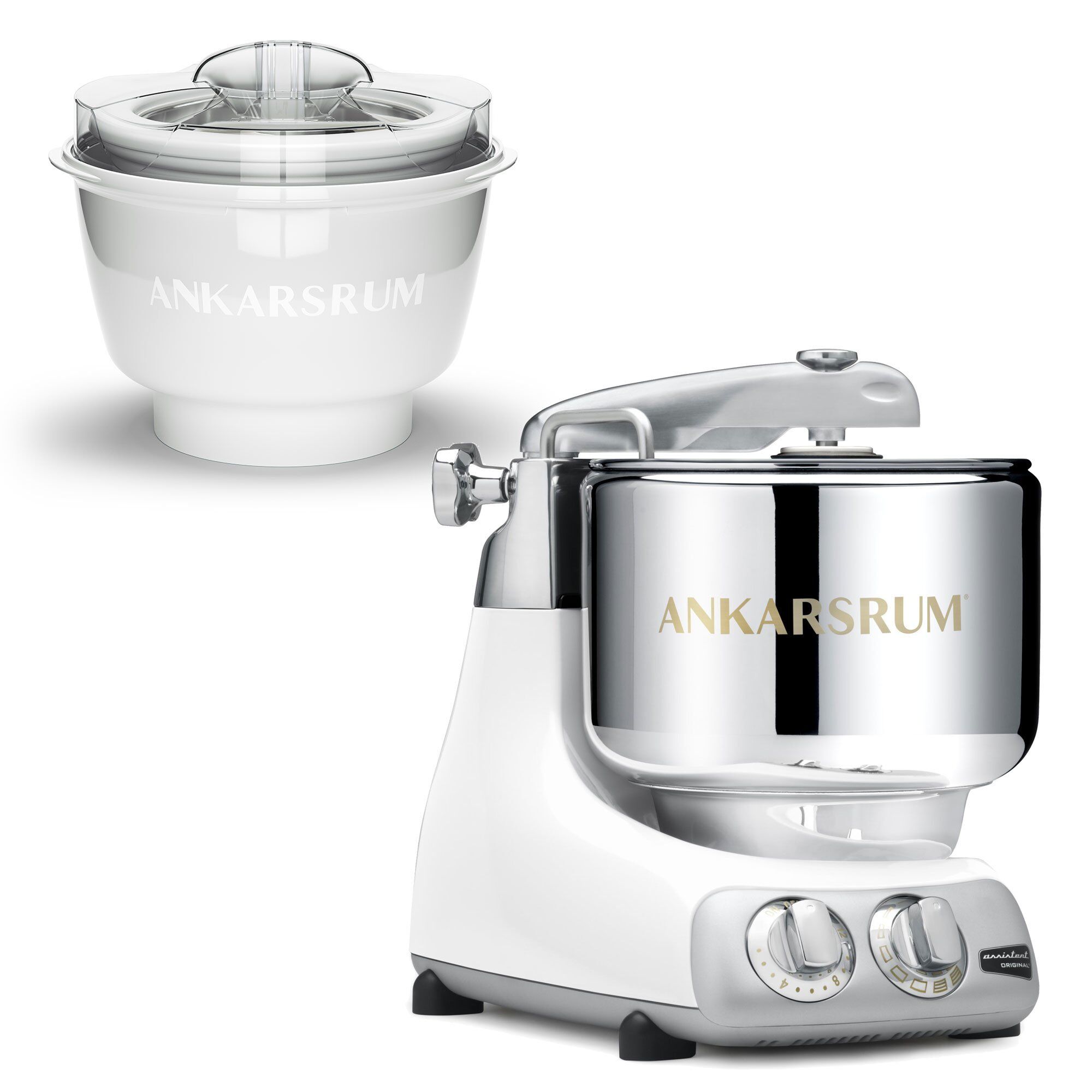 Ankarsrum Akm 6230 Røremaskine Med Ismaskine  Mineral White