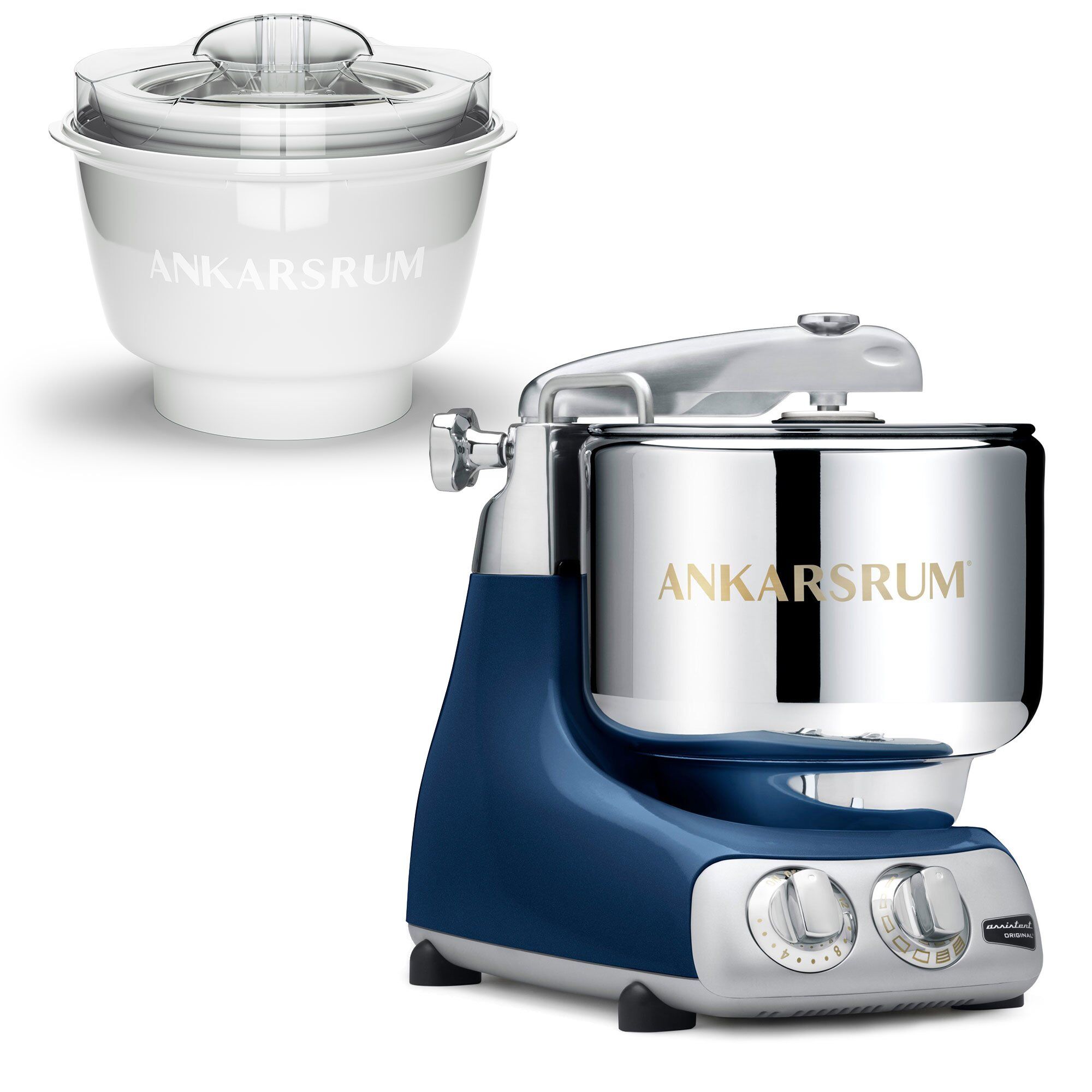 Ankarsrum Akm 6230 Røremaskine Med Ismaskine  Ocean Blue