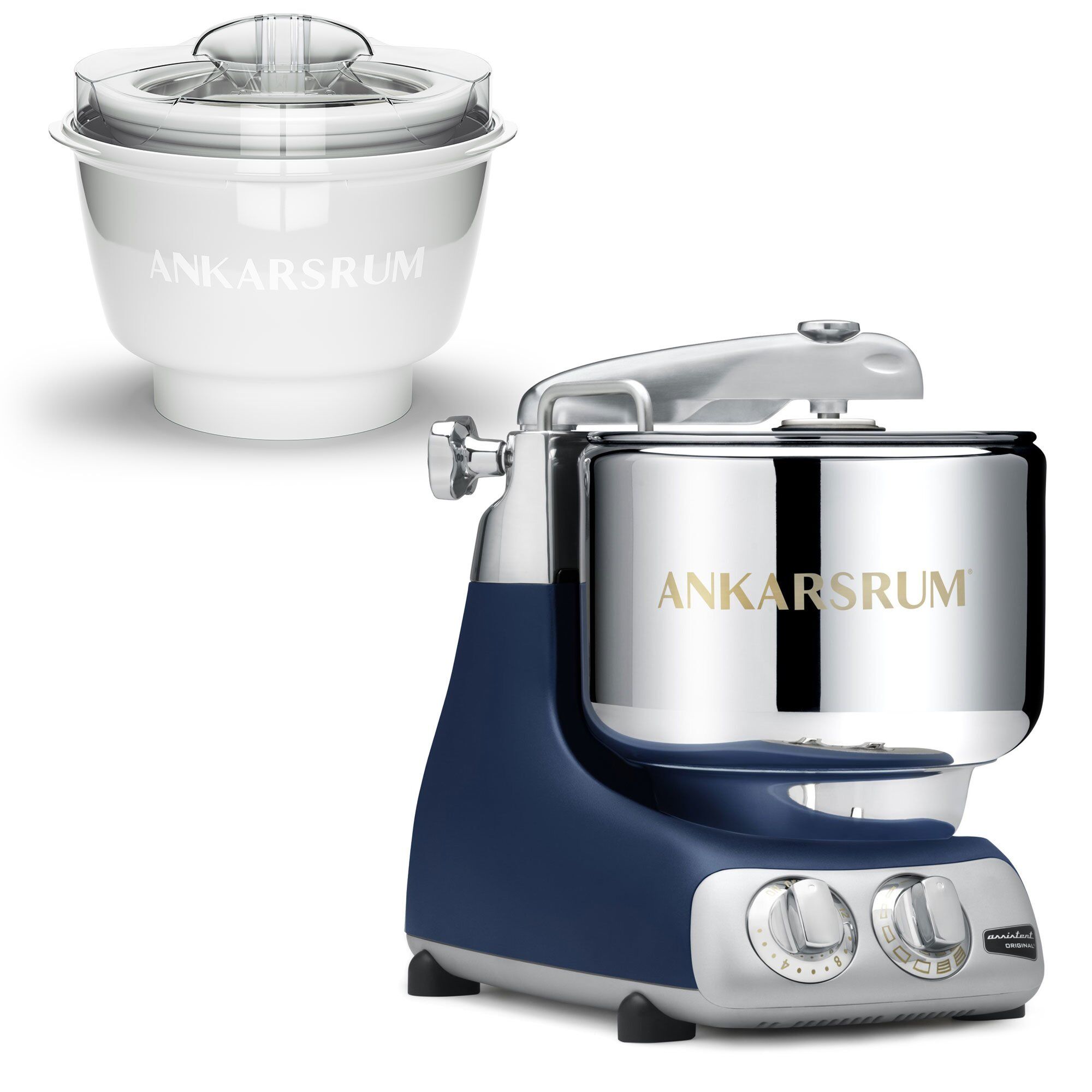 Ankarsrum Akm 6230 Røremaskine Med Ismaskine  Royal Blue