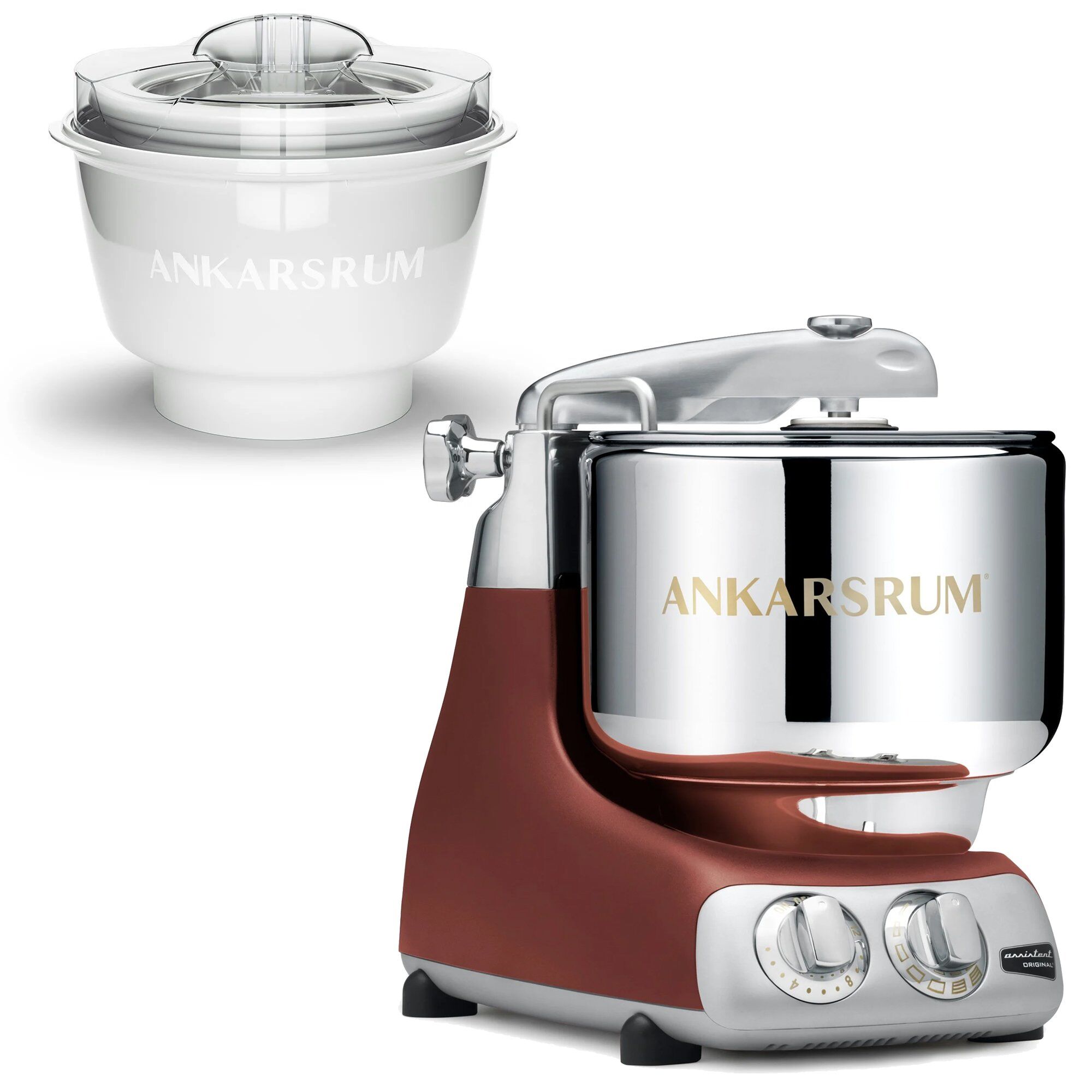 Ankarsrum Akm 6230 Røremaskine Med Ismaskine  Rustic Maroon