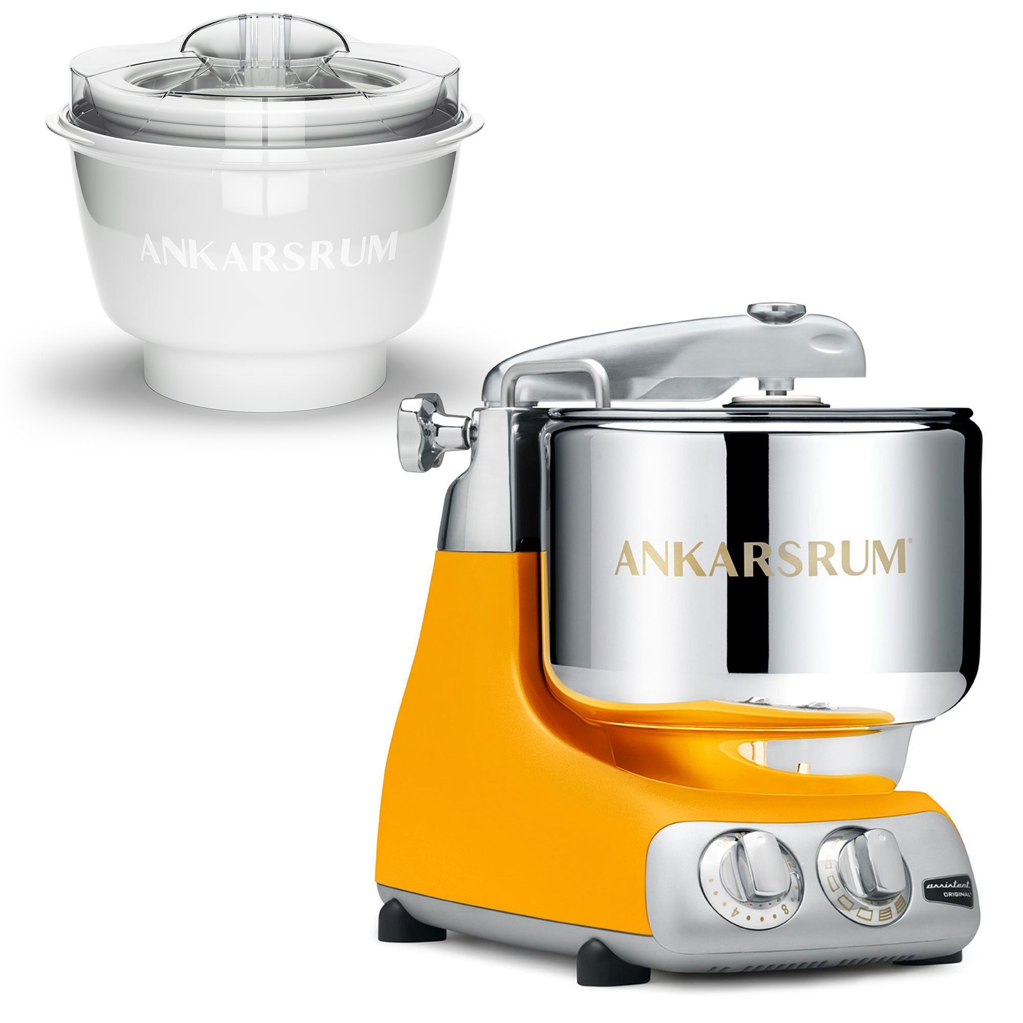 Ankarsrum Akm 6230 Røremaskine Med Ismaskine  Sunbeam Yellow