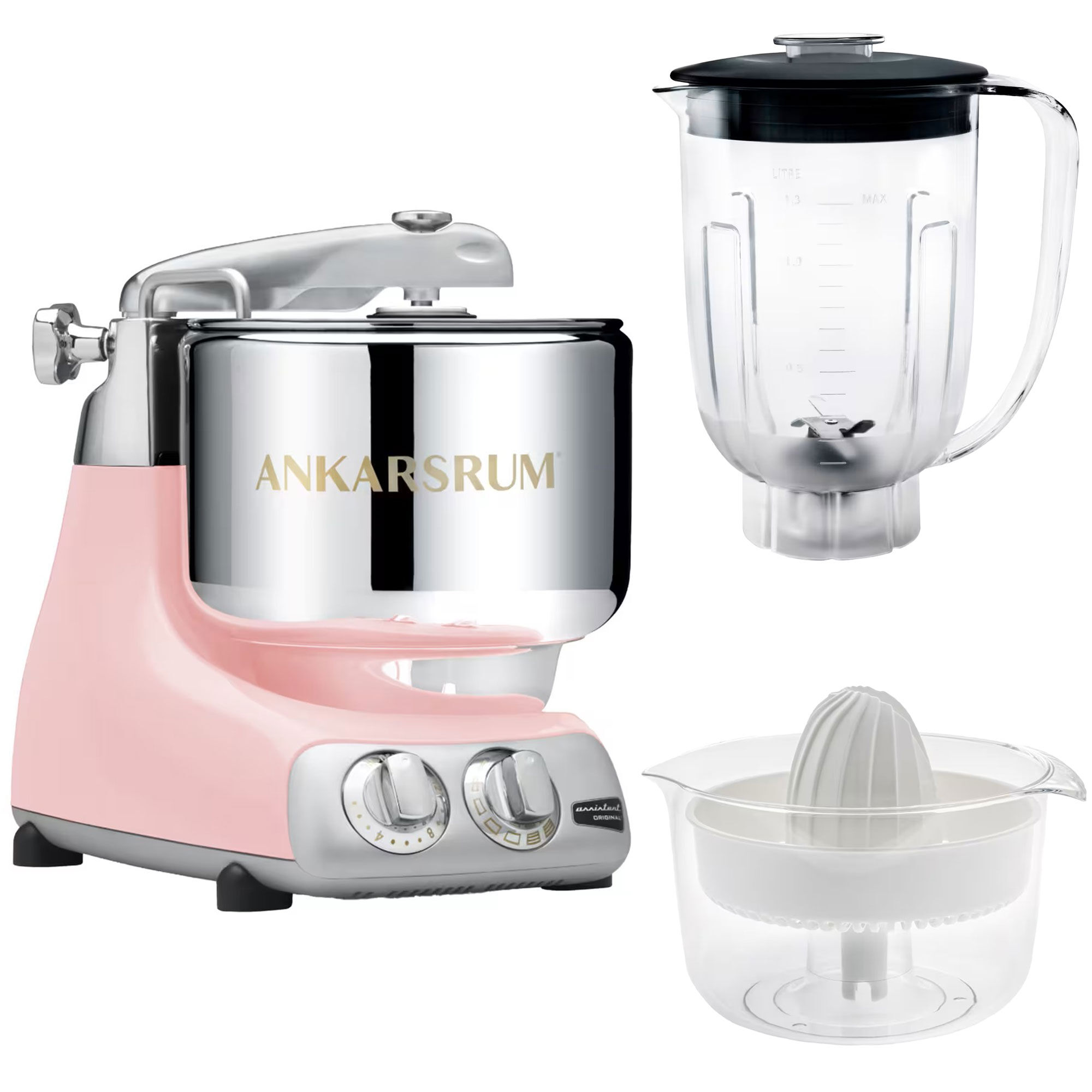 Ankarsrum Assistent Akm6230   Mixerkanna   Citruspress  Cloudy Pink