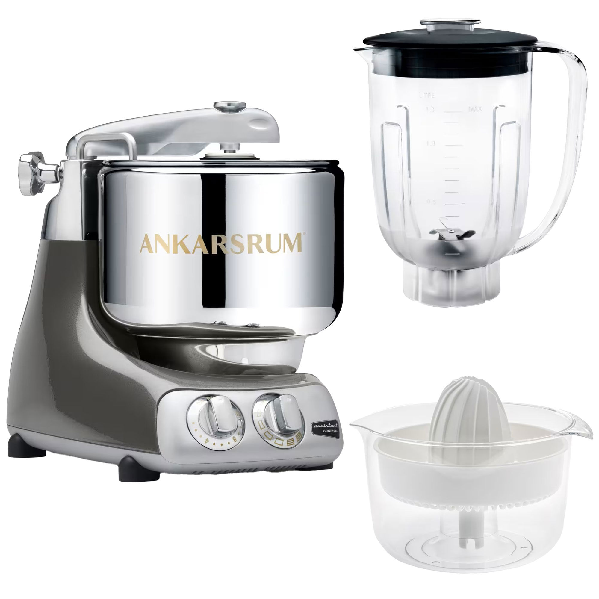 Ankarsrum Assistent Akm6230   Mixerkanna   Citruspress  Black Chrome