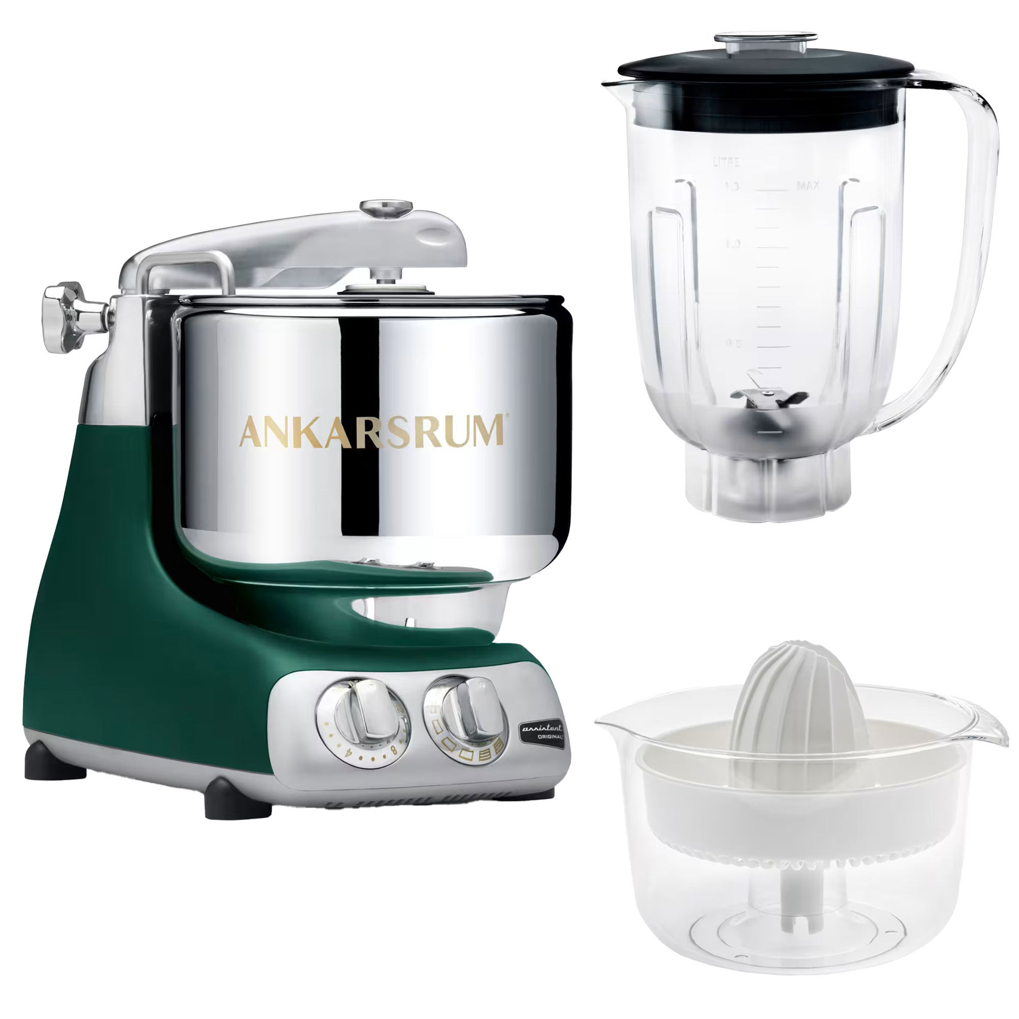 Ankarsrum Assistent Akm6230   Mixerkanna   Citruspress  Forest Green