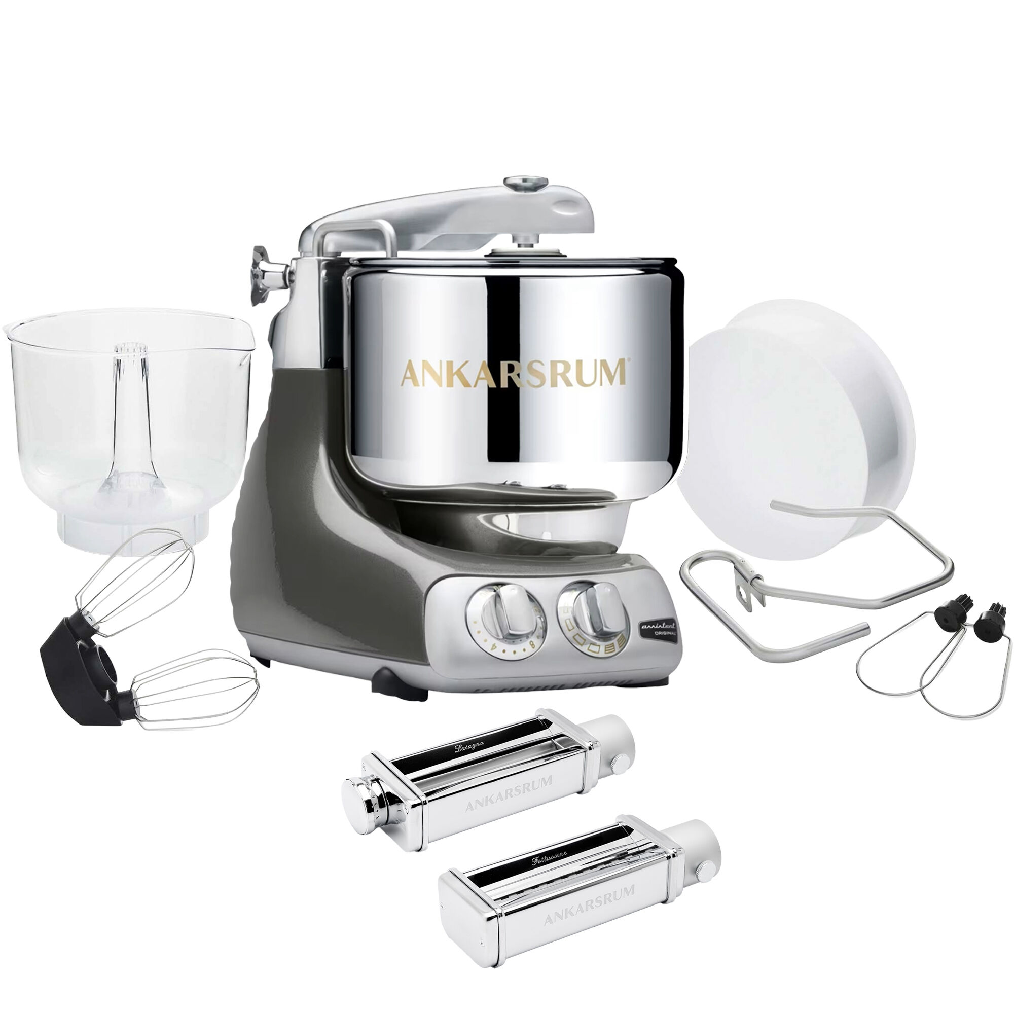 Ankarsrum Assistent Original Akm 6230 Køkkenmaskine Og Pastakit  Black Chrome