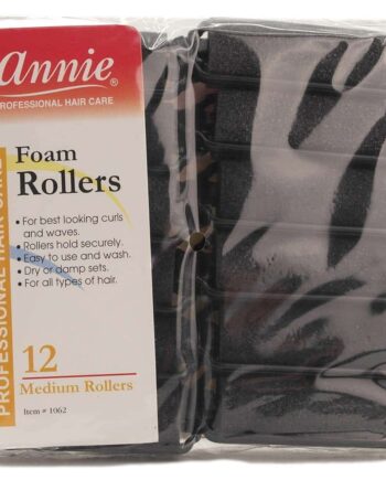 Annie Foam Rollers Small Sort 12stk