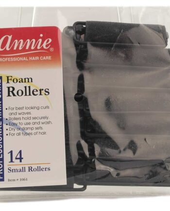 Annie Foam Rollers Small Sort 14 Stk