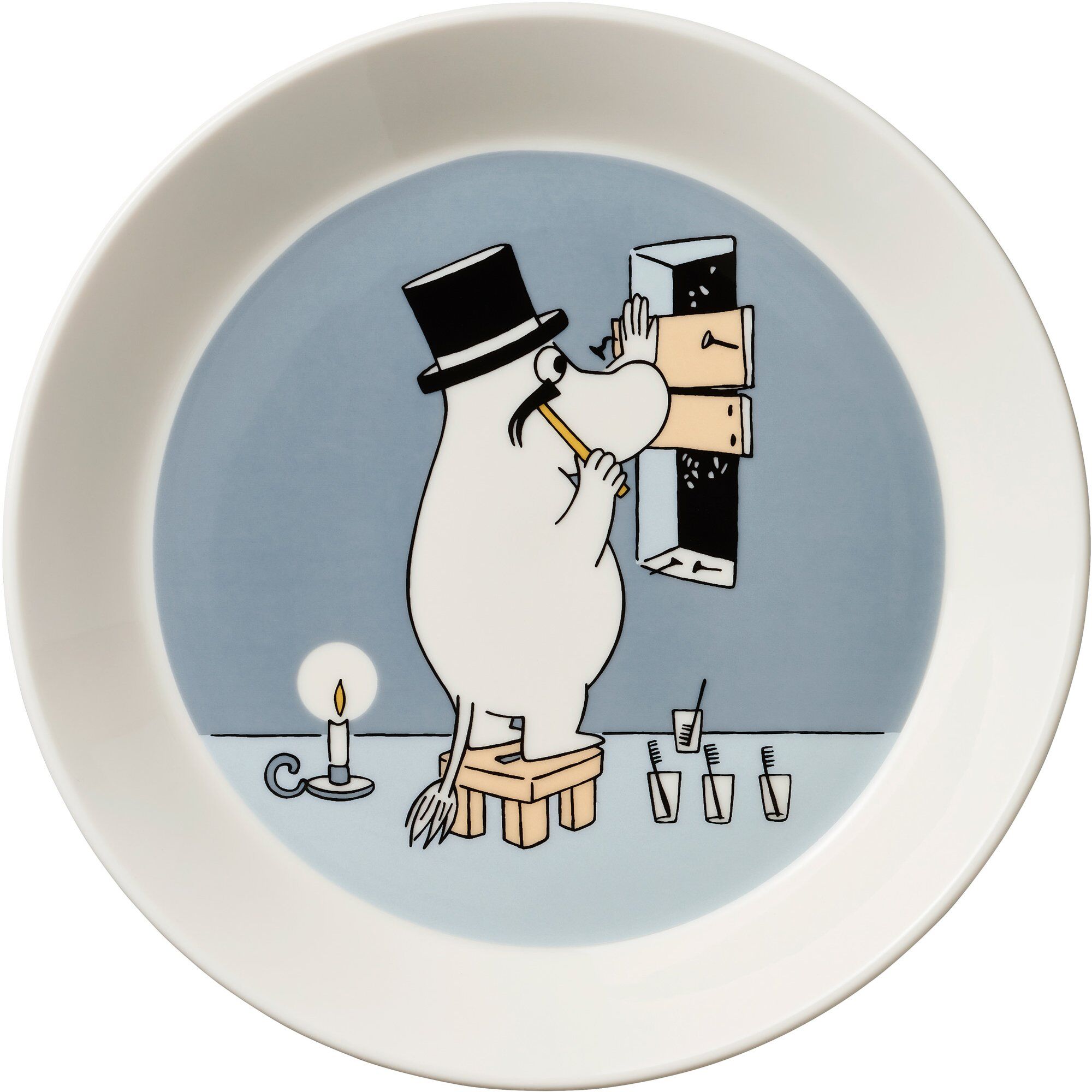 Arabia Mumin Tallerken 19 Cm  Mumitroldefar Grå