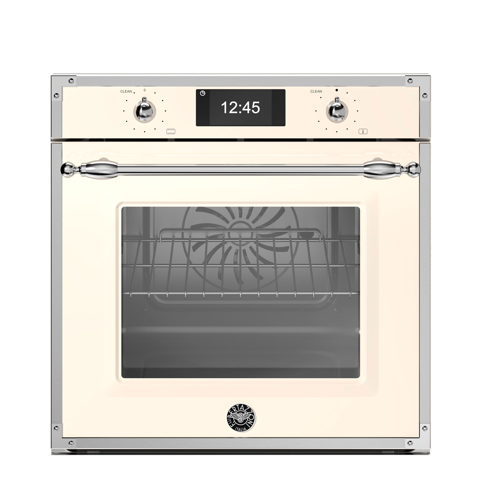 Bertazzoni Fher6117ctax3 Heritage Dampovn Med Pyrolyse 80 Liter  Elfenbenshvid Krom