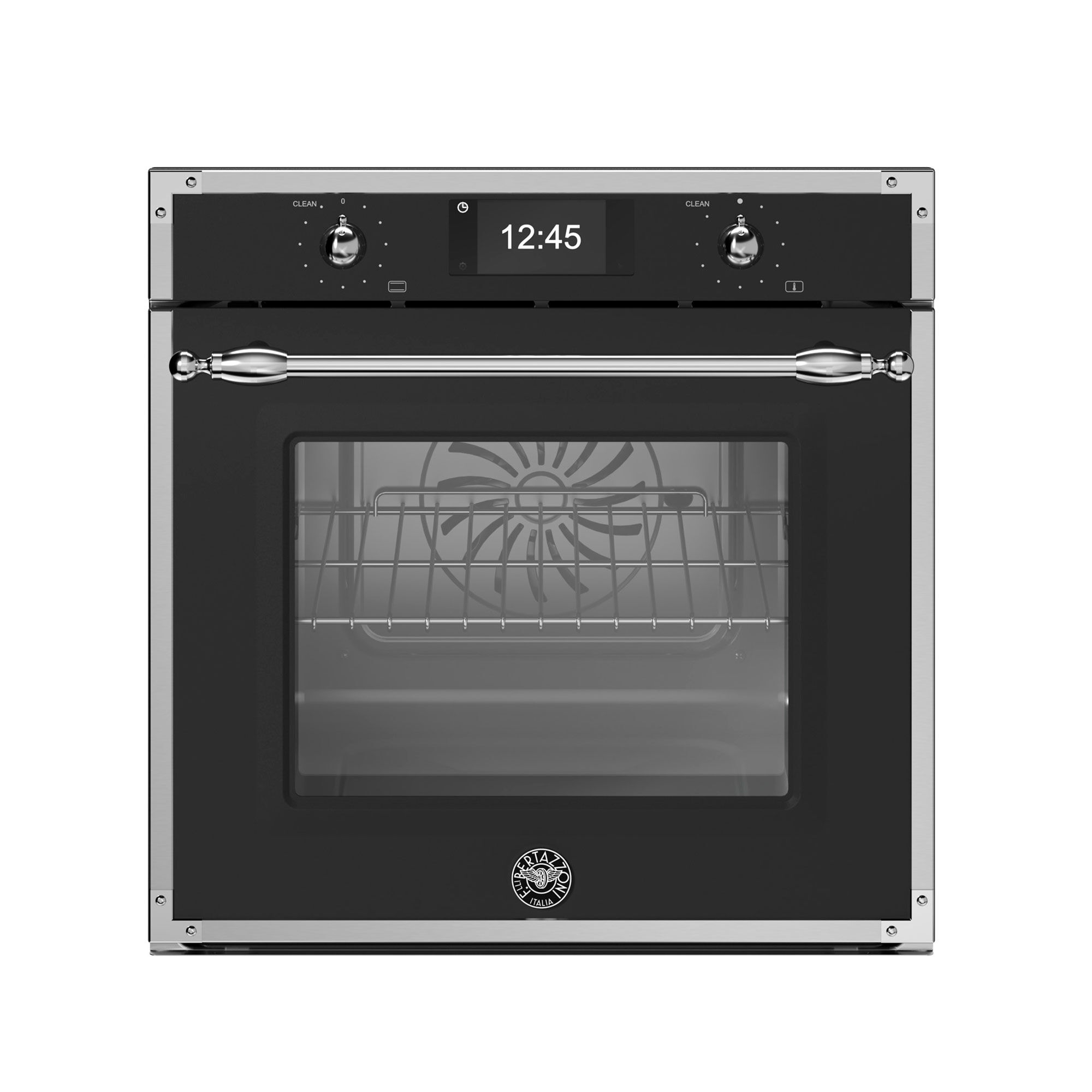 Bertazzoni Fher6117ctnx3 Heritage Dampovn Pyrolyse 80 Liter  Mattsort Krom